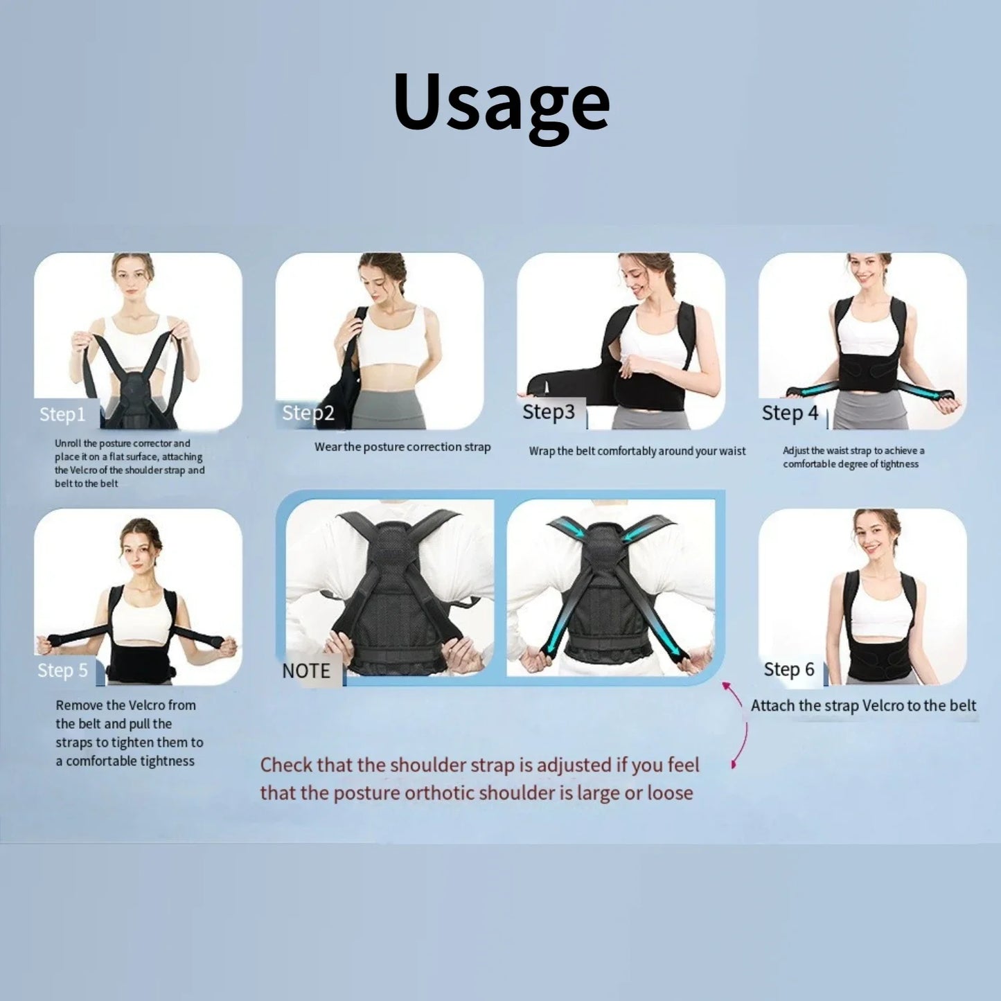 Posture Corrector Back Brace – Fully Adjustable Orthopedic Straps