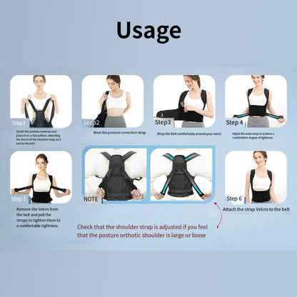 Posture Corrector Back Brace – Fully Adjustable Orthopedic Straps