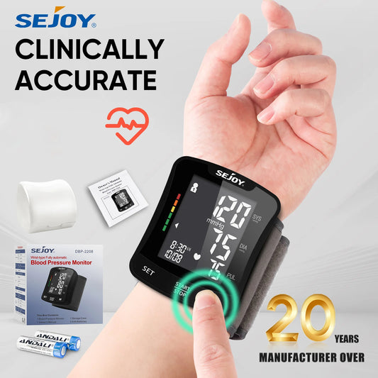 PulseCare™ Wrist Blood Pressure Monitor – Digital Electronic BP Monitor with LCD Display