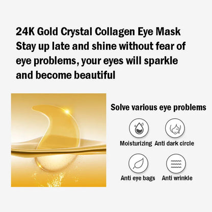 Seaweed Gold Collagen Under-Eye Mask – Anti-Aging, Moisturizing, Dark Circle & Puffiness Treatment