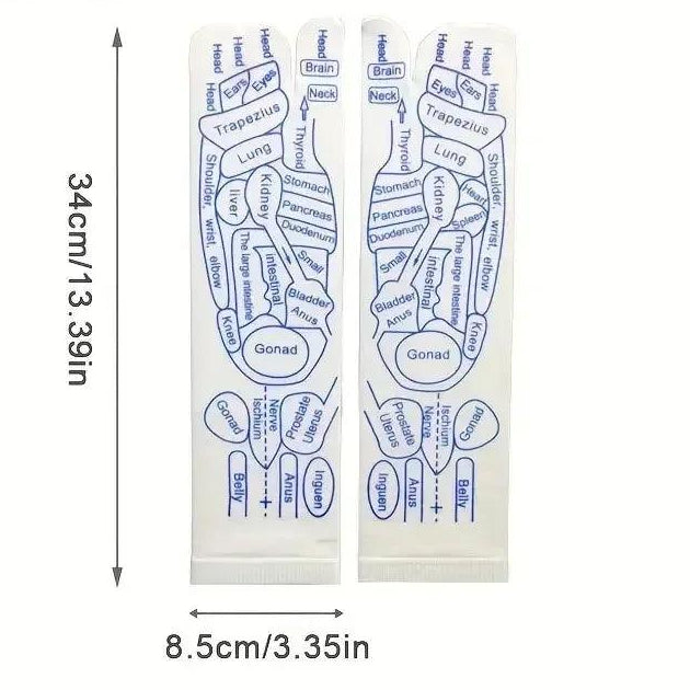 SoleEase™ Reflexology Socks – Acupressure Foot Map Socks for Stress Relief & Circulation