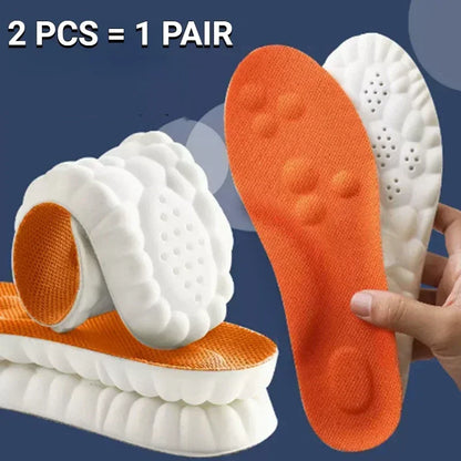4D Massage Shoe Insoles – Super Soft Latex Sports Arch Support Inserts