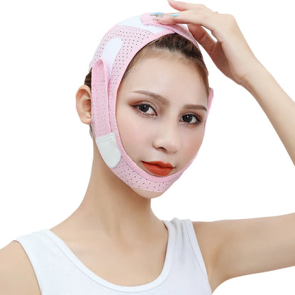 Double Chin Reducer – V Line Face Slimming Strap, Jawline Lifting Belt & Anti-Wrinkle V Shaped Mask