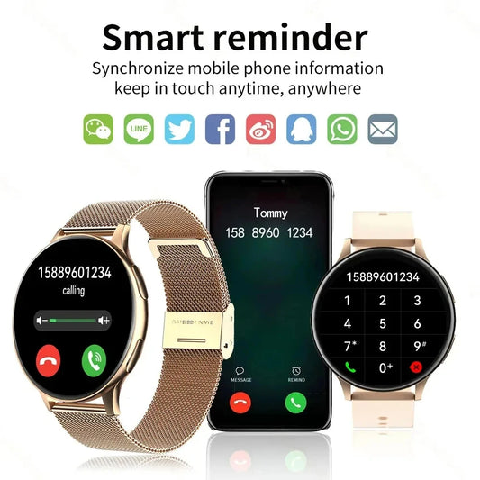 Wireless Charging Smartwatch (Unisex) — Bluetooth Calls, Health Tracking (HR, BP, SpO₂), Custom Faces, Waterproof