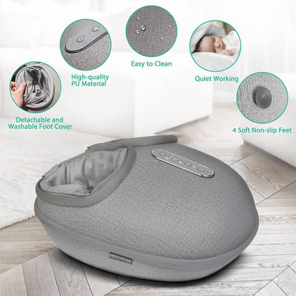 SoleRelief™ Heated Shiatsu Foot Massager – Adjustable Deep-Kneading Therapy for Home & Office Pain Relief