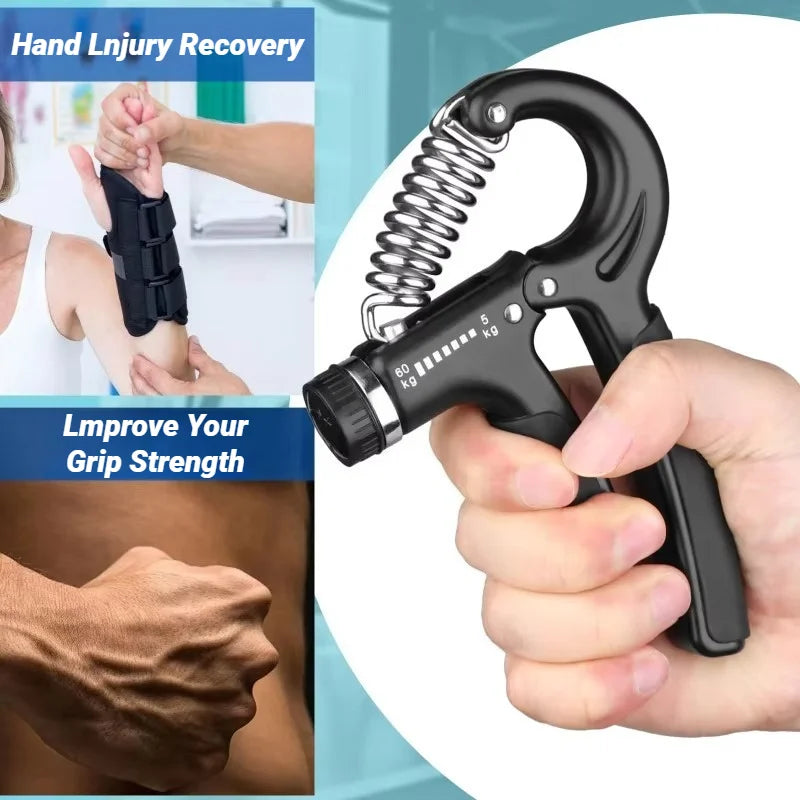 Adjustable 5-60 KG Hand Grip Strengthener – Forearm & Finger Exerciser for Muscle Fitness