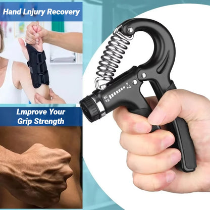 Adjustable 5-60 KG Hand Grip Strengthener – Forearm & Finger Exerciser for Muscle Fitness