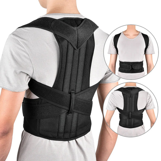 Adjustable Back & Shoulder Posture Corrector Belt – Full Spine Clavicle Support for Upper & Lower Back Pain Relief