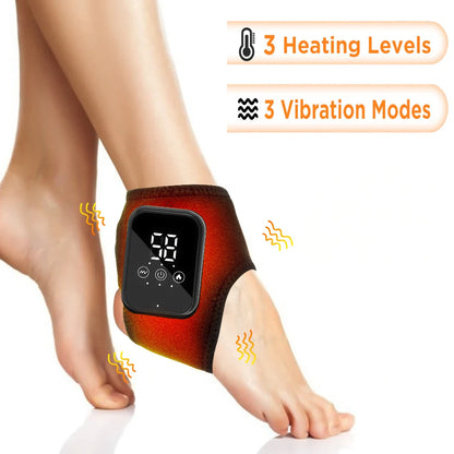Electric Foot & Hand Massager – Heated Vibrating Ankle Massager, Portable Relaxation Therapy Machine