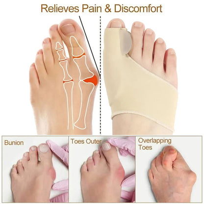 Bunion Corrector Toe Separator Socks – Hallux Valgus Orthopedic Toe Straightener for Foot Alignment