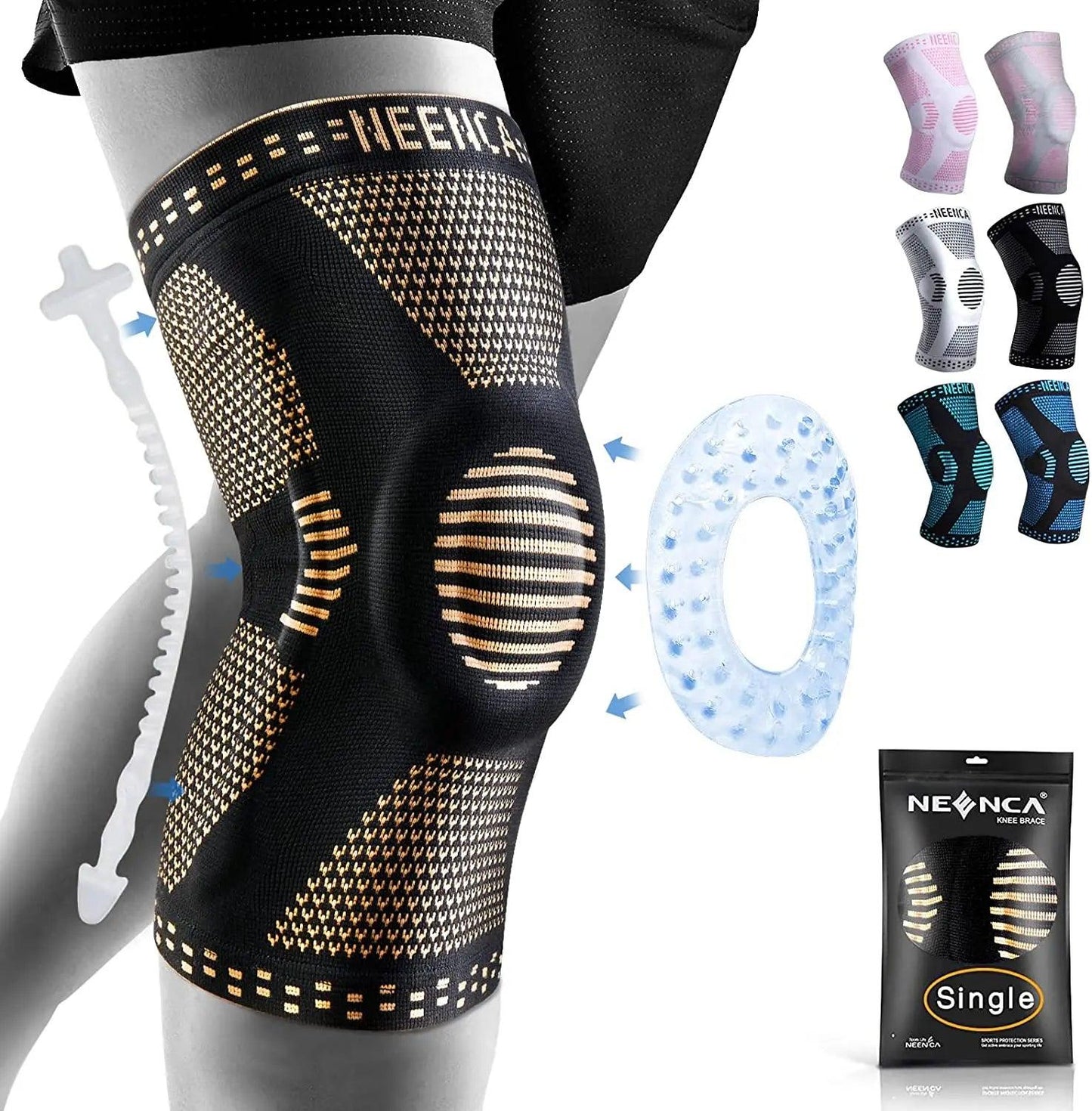 FlexiMax™ Copper Knee Brace – Compression Support for Pain Relief, Recovery & Mobility