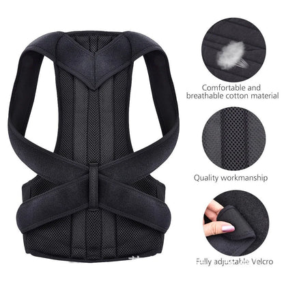 Adjustable Back & Shoulder Posture Corrector Belt – Full Spine Clavicle Support for Upper & Lower Back Pain Relief
