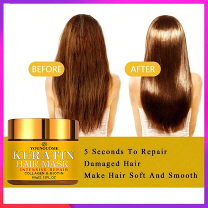 Hair Repair Mask – Biotin Collagen Keratin Treatment, Nourishing Conditioner for Dry & Damaged Hair