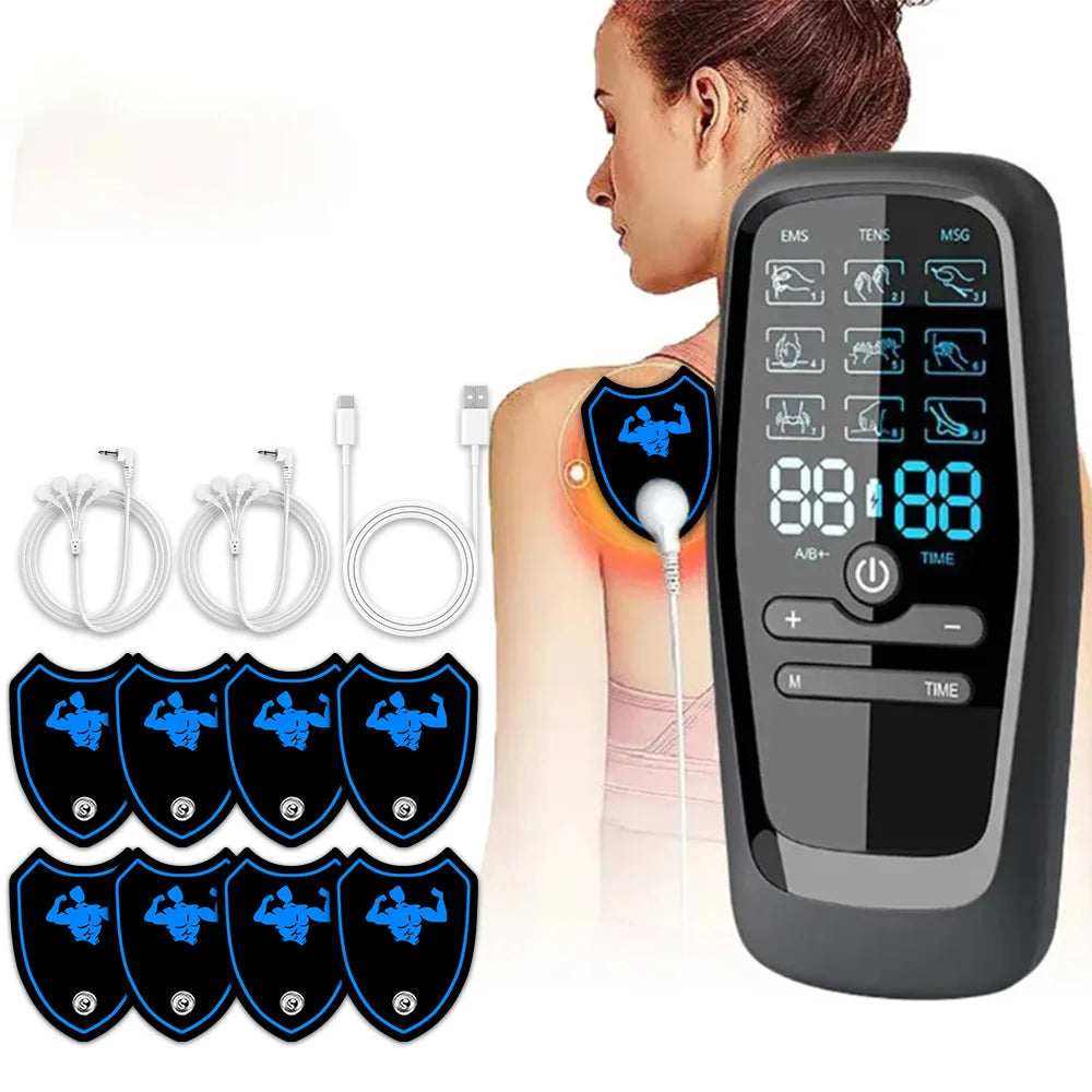 PulsePro™ TENS Unit & EMS Muscle Stimulator – Electric Pulse Massager for Pain Relief Therapy