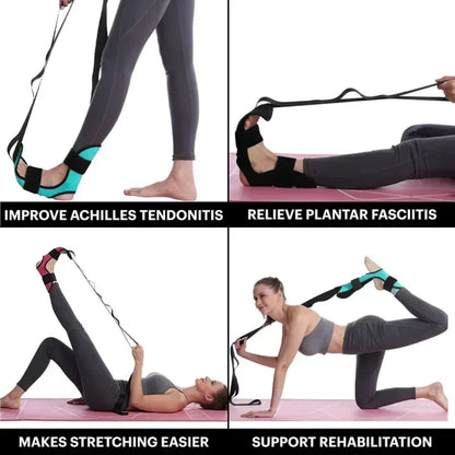 Yoga Leg Stretching Strap – Flexibility & Rehab Band for Plantar Fasciitis & Foot Care