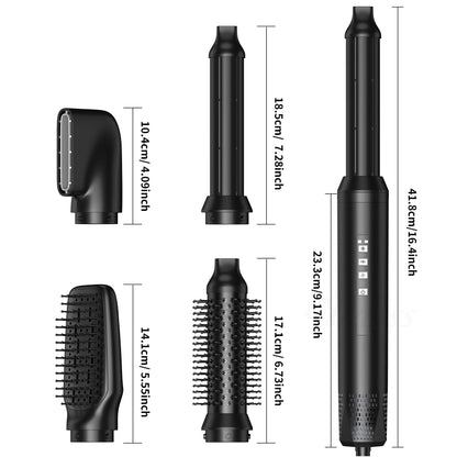 StylePro™ 5-in-1 Hot Air Styler – Professional Hair Dryer & Straightener Set