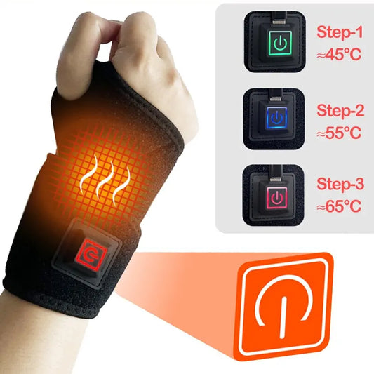 Heated Wrist Support Brace – Breathable Protector Sleeve for Arthritis, Carpal Tunnel & Joint Pain Relief