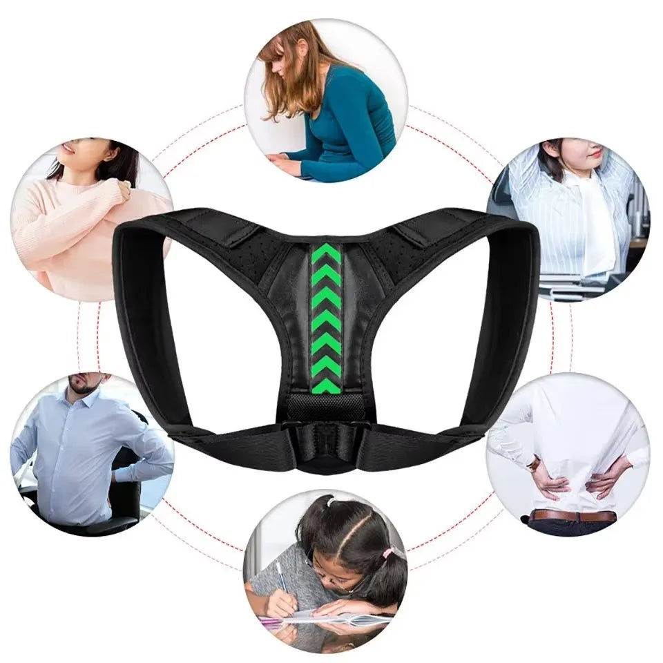 Adjustable Posture Corrector Back Support Brace – Orthopedic Lumbar & Shoulder Spine Alignment Belt