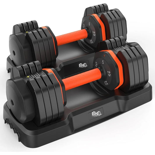 FlexWeight™ Adjustable Dumbbells Set 5 to 25 lb Pair