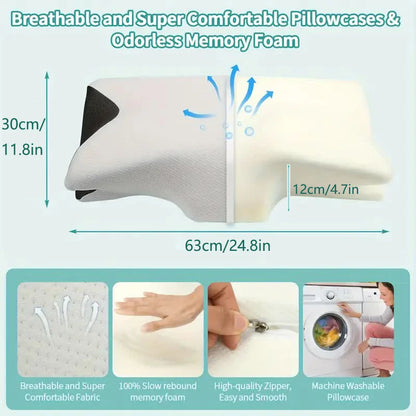 Orthopedic Cervical Memory Foam Pillow – Ergonomic Neck Support for Pain Relief & Better Sleep