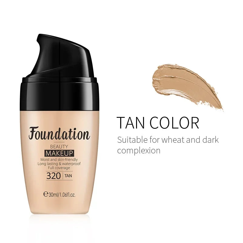 Liquid Foundation – Moisturizing Long Lasting Face Makeup Base, Natural Brightening 30ml