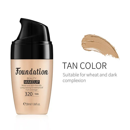 Liquid Foundation – Moisturizing Long Lasting Face Makeup Base, Natural Brightening 30ml