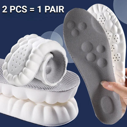 4D Massage Shoe Insoles – Super Soft Latex Sports Arch Support Inserts