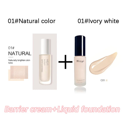 Liquid Foundation – Natural Lightweight Face Cream, Flawless Coverage, Conceals Blemishes, Non-Cakey Makeup Base