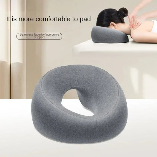 Ergonomic Lying Down Pillow – Memory Foam Face Rest Support for Massage, Spa, and Beauty Treatments