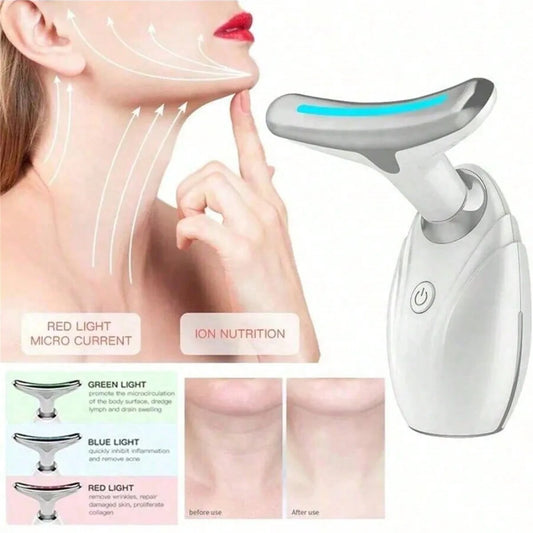 3 Color Neck and Face Massage Device – Multifunction Beauty Instrument