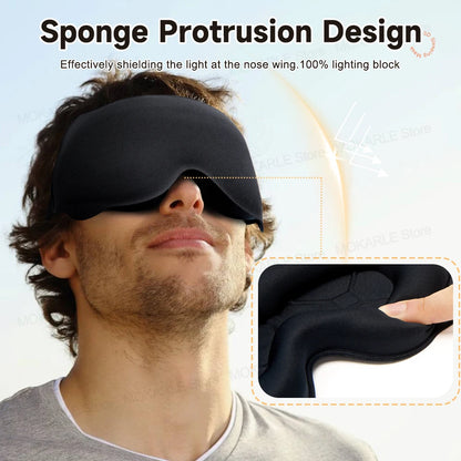 3D Sleep Mask – Blackout Eye Mask for Sleeping, Soft Breathable Travel Eyeshade & Night Sleep Aid