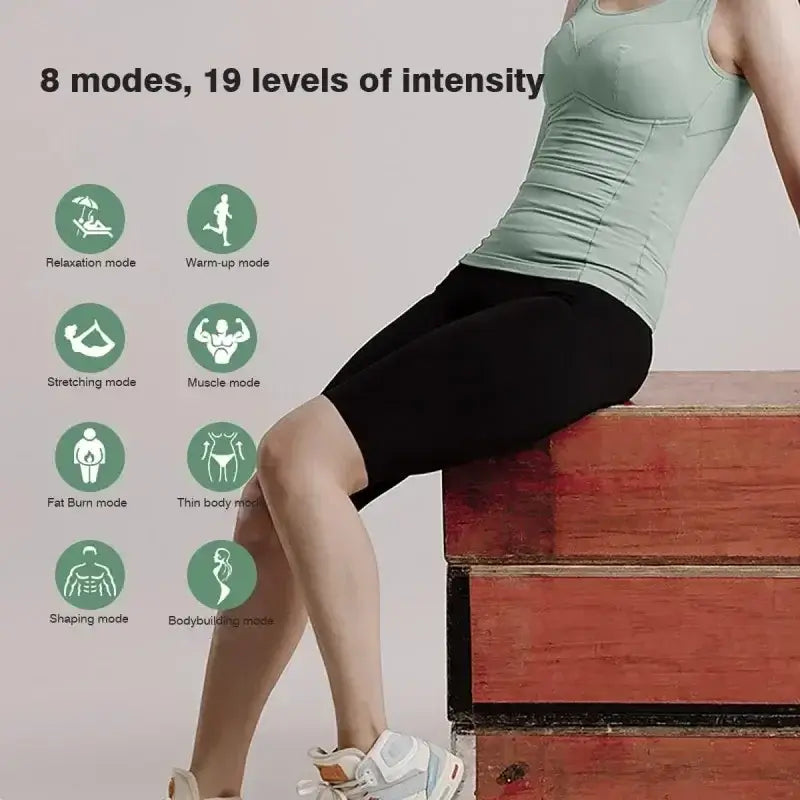 FitSculpt EMS™ High-Waist Yoga Shorts – Muscle Stimulator Butt Lifter with 8 Modes & 19 Intensity Levels
