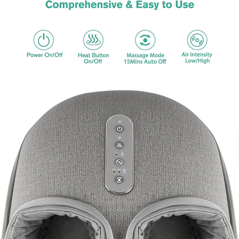 SoleRelief™ Heated Shiatsu Foot Massager – Adjustable Deep-Kneading Therapy for Home & Office Pain Relief