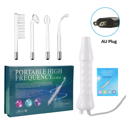 High Frequency Electrotherapy Wand with Neon Argon Glass Tube – Skin Tightening and Wrinkle Removal Device
