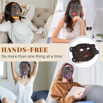 Ubilli Flexible Silicone LED Face Mask – 8-Color Red Light Therapy Mask for Anti-Aging & Skin Rejuvenation