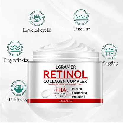 Retinol Lifting Firming Cream – Collagen Anti-Aging Face Moisturizer, Wrinkle Smoothing & Brightening Skin Care