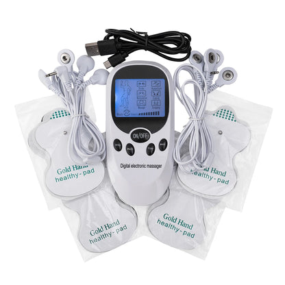 16-Mode Digital TENS + EMS Pulse Massager – Portable Electric Muscle Stimulator Device for Back & Neck Pain Relief at Home