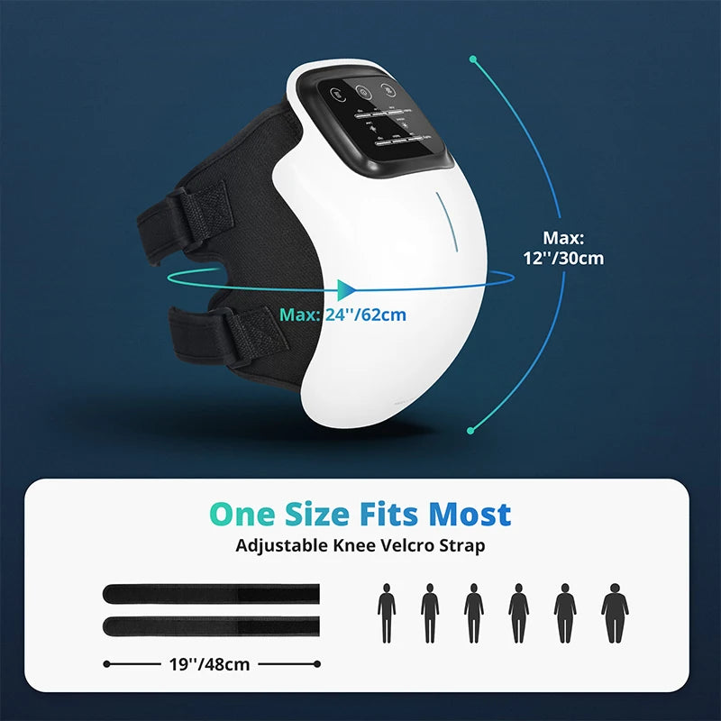 KneeZen™ Wireless Heated Knee Massager – Deep-Kneading Vibration & Hot-Compress Therapy for Joint Pain Relief