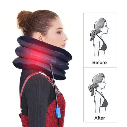 Inflatable Neck Collar Pillow Posture Correct Cervical Vertebra Ontlaster