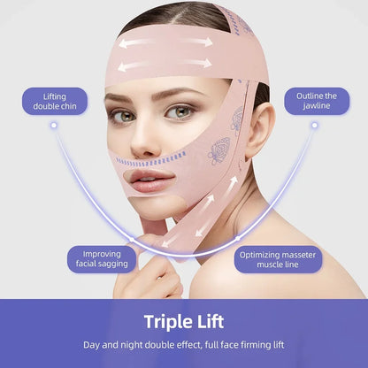 Face Slimming Bandage V Line Shaper – Chin and Cheek Lift Belt with Anti-Wrinkle Strap