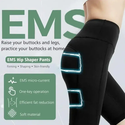 FitSculpt EMS™ High-Waist Yoga Shorts – Muscle Stimulator Butt Lifter with 8 Modes & 19 Intensity Levels