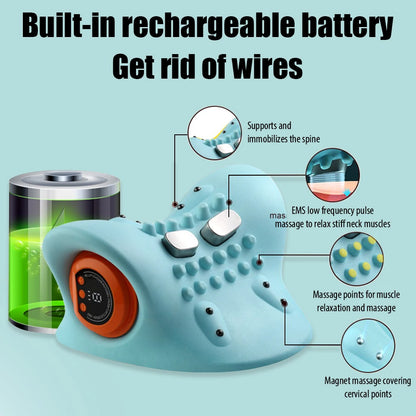 Electric Neck Traction Massager – Pulse Therapy, Heating & Chiropractic Pain Relief Pillow
