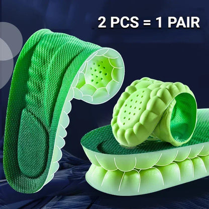 4D Massage Shoe Insoles – Super Soft Latex Sports Arch Support Inserts