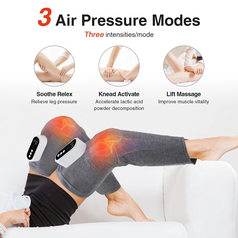 Electric Leg Massager – 3-Speed Hot Compress Calf & Thigh Circulation Booster