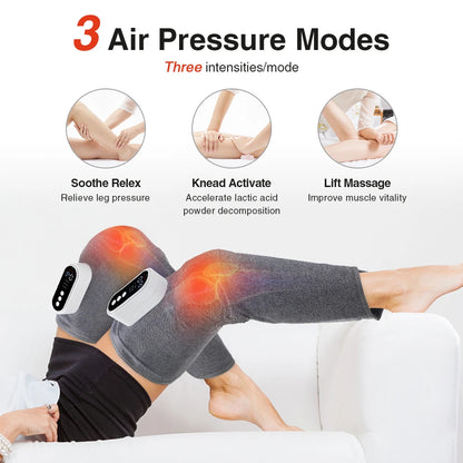 Electric Leg Massager – 3-Speed Hot Compress Calf & Thigh Circulation Booster