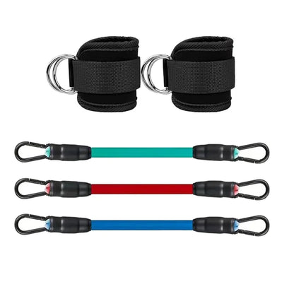 Adjustable Resistance Leg Puller Belt with Foot Loop & Edge Protection – Elastic Strap for Leg Strength Training