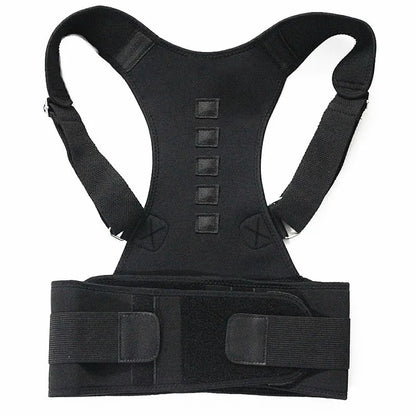 Back Posture Magnetic Shoulder Corrector Support Brace Belt Therapy
