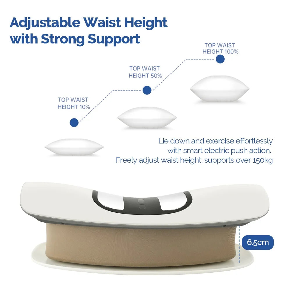 Electric Lumbar Traction & Ergonomic Waist Support Massager Cushion