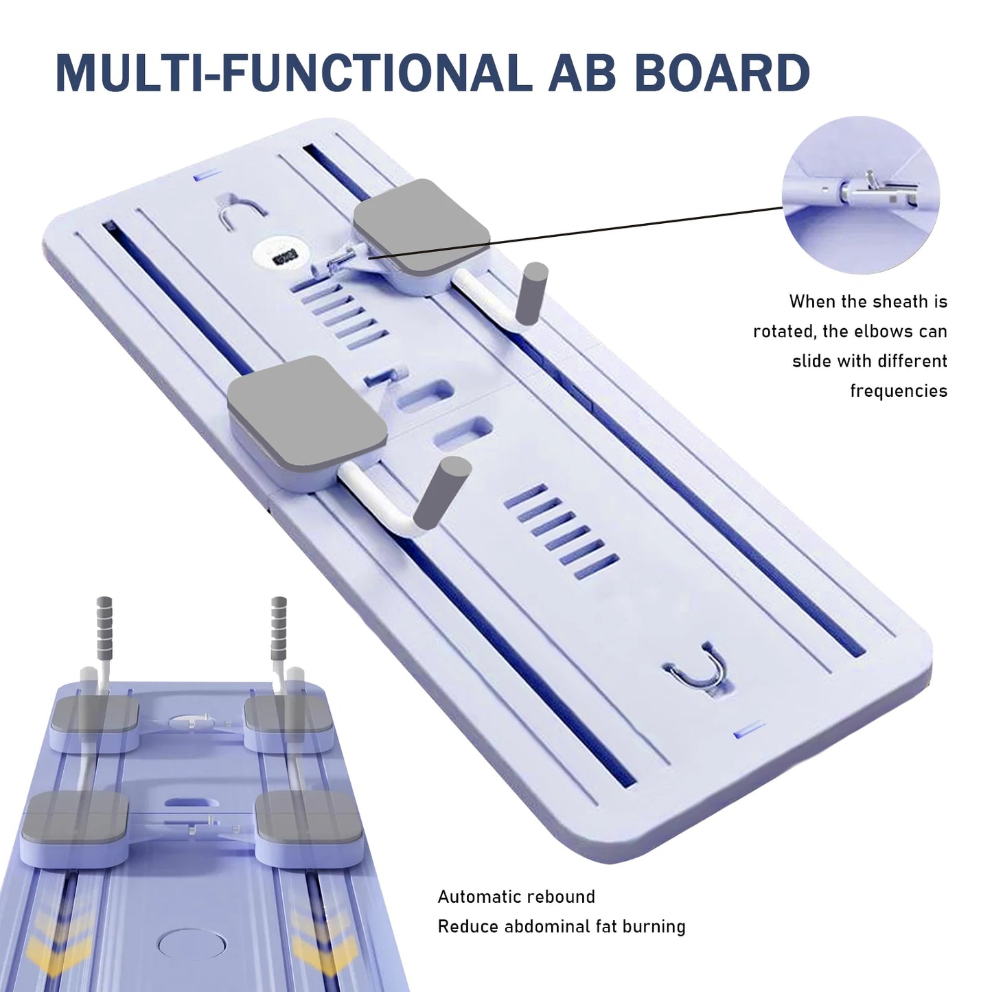 Multi-Functional Auto-Rebound Abdominal Board with Resistance Bands