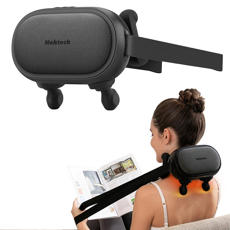 RelaxWave™ Cordless Shiatsu Neck & Shoulder Massager with Heat – Electric Deep-Tissue 6D Kneading for Neck, Back & Shoulder Relief